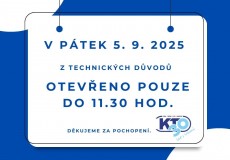 Pátek 5.9.2025