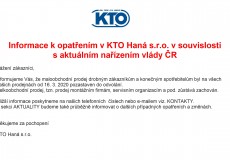 Aktuálně - Omezení provozu vzhledem k aktuálnímu nařízení vlády ČR v souvislosti s virovou nákazou.