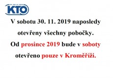 Ukončení sobotního prodeje