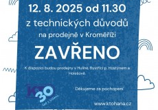 ZAVŘENO na prodejně v KROMĚŘÍŽI