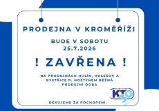 Omezení provozu na prodejně v Kroměříži
