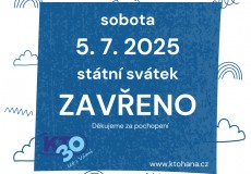 Státní svátek ZAVŘENO