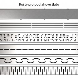 Rošty pro podlahové žlaby