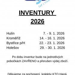 inventury 2026 - open